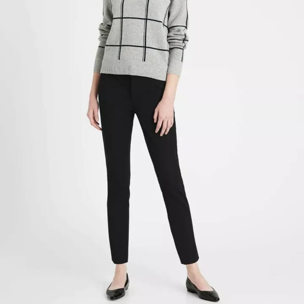 NWT! Banana Republic Black Bi-Stretch Modern Sloan Ankle Length 4P Pants! - Picture 4 of 8